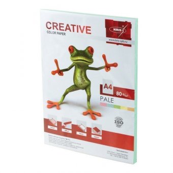 Бумага CREATIVE color (Креатив) А4, 80 г/м2, 100 л, пастель зеленая, БПpr-100з