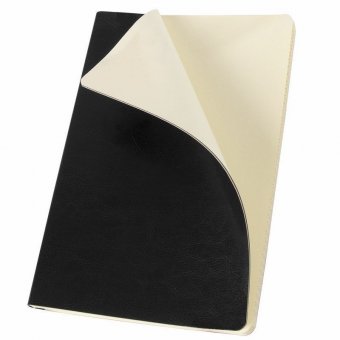 Блокнот А5 (148x218 мм), BRAUBERG "Metropolis Ultra", под кожу, резинка, 80 л, черный, 111021