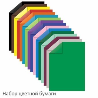 Набор цветного картона и бумаги А4, 10 листов, мелованный + 16 листов, 2-сторонняя газетная, ЮНЛАНДИЯ, "Слон",