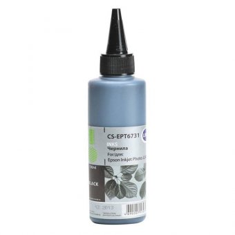 Чернила CACTUS (CS-EPT6731) для СНПЧ EPSON L800/L810/L850/L1800, черные, 0,1 л