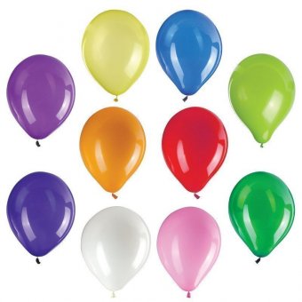 Шары воздушные ЗОЛОТАЯ СКАЗКА, 10" (25 см), КОМПЛЕКТ 50 штук, ассорти 10 цветов, пакет, 105001