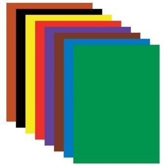 Цветная бумага, А4, мелованная (глянцевая), 8 листов 8 цветов, на скобе, ЮНЛАНДИЯ, 200х280 мм, "ЮНЛАНДИК В ПАР