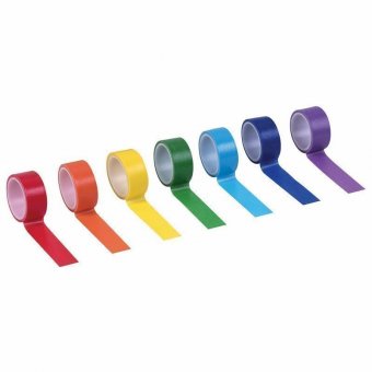 Клейкие WASHI-ленты для декора РАДУЖНЫЕ, однотонные, 15 мм х 3 м, 7 цветов, рисовая бумага, ОСТРОВ СОКРОВИЩ, 6