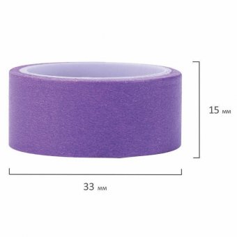 Клейкие WASHI-ленты для декора РАДУЖНЫЕ, однотонные, 15 мм х 3 м, 7 цветов, рисовая бумага, ОСТРОВ СОКРОВИЩ, 6