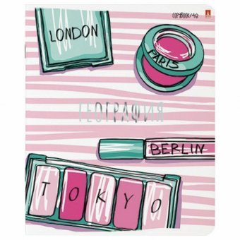 Тетрадь предметная "GIRLS ONLY" 48 л, Soft Touch, фольга, ГЕОГРАФИЯ, клетка, АЛЬТ, 7-48-1102/07