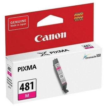 Картридж струйный CANON (CLI-481M) для PIXMA TS704 / TS6140, пурпурный, ресурс 236 страниц, оригинальный, 2099