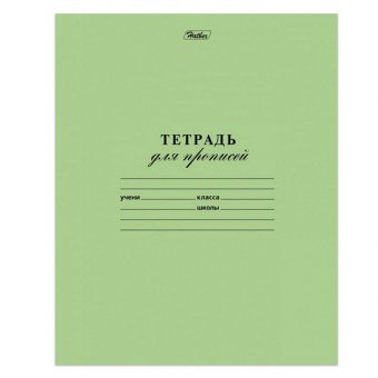 Тетрадь ЗЕЛЁНАЯ обложка 12 л, HATBER, офсет, частая косая линия с полями, 12Т5B5_05112, T115329