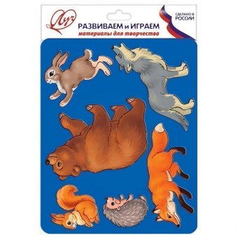 Трафарет-раскраска ЛУЧ "Лесные звери", 9C 446-08