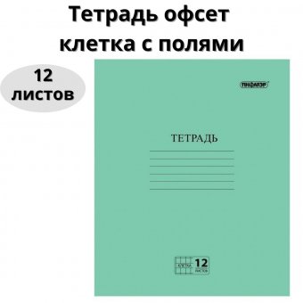 Тетрадь 12 л ПИФАГОР клетка с полями