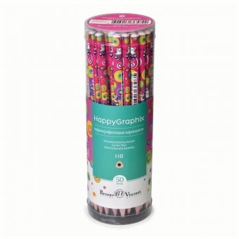 Карандаш чернографитный BRUNO VISCONTI "HappyGraphix", 1 шт, "Мультики. Кот", HB, 21-0030/20