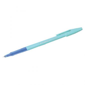 Ручка шариковая STABILO "Liner Pastel", СИНЯЯ, корпус бирюзовый, узел 0,7 мм, линия письма 0,3 мм, 808FP1041-1