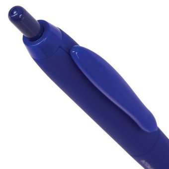 Ручка шариковая масляная автоматическая BRAUBERG "Sky Blue", СИНЯЯ, soft-touch, узел 0,7 мм, линия письма 0,35