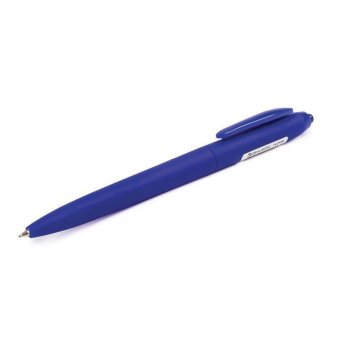 Ручка шариковая масляная автоматическая BRAUBERG "Sky Blue", СИНЯЯ, soft-touch, узел 0,7 мм, линия письма 0,35