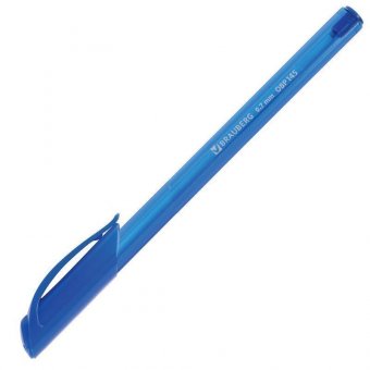Ручка шариковая масляная BRAUBERG "Extra Glide Tone", СИНЯЯ, трехгранная, узел 0,7 мм, линия письма 0,35 мм, 1