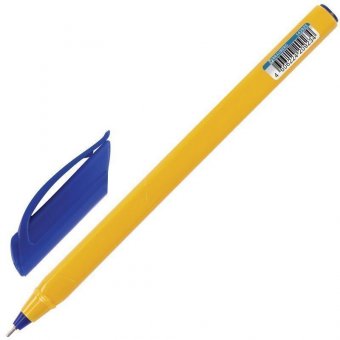 Ручка шариковая масляная BRAUBERG "Extra Glide Orange", СИНЯЯ, трехгранная, узел 0,7 мм, линия письма 0,35 мм,