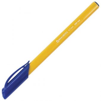 Ручка шариковая масляная BRAUBERG "Extra Glide Orange", СИНЯЯ, трехгранная, узел 0,7 мм, линия письма 0,35 мм,