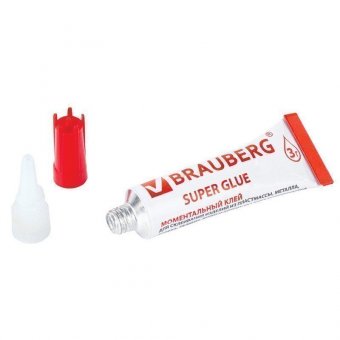 Клей моментальный (суперклей) BRAUBERG, ПРОЧНЫЙ, НОВАЯ УПАКОВКА 3 г, 605566