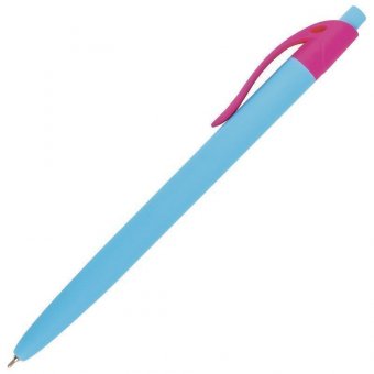 Ручка шариковая масляная автоматическая BRAUBERG "FRUITY RX", СИНЯЯ, soft-touch, узел 0,7 мм, линия письма 0,3