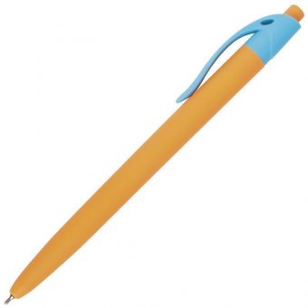 Ручка шариковая масляная автоматическая BRAUBERG "FRUITY RX", СИНЯЯ, soft-touch, узел 0,7 мм, линия письма 0,3