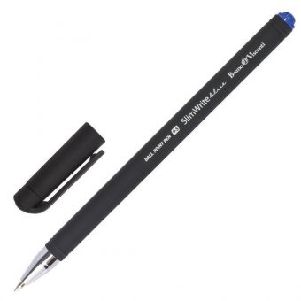 Ручка шариковая BRUNO VISCONTI "SlimWrite", "Black", СИНЯЯ, корпус черный, узел 0,5 мм, линия письма 0,3 мм, 2