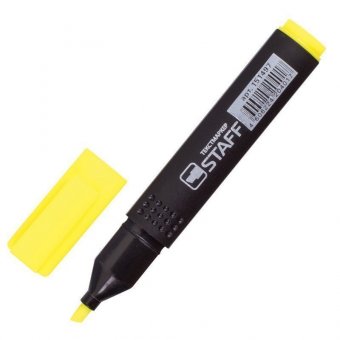 Текстовыделитель STAFF "STICK", ЖЕЛТЫЙ, 1-4 мм, 151497