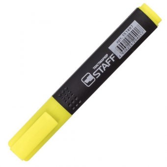Текстовыделитель STAFF "STICK", ЖЕЛТЫЙ, 1-4 мм, 151497