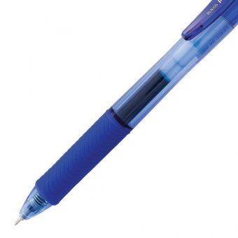 Ручка гелевая автоматическая с грипом PENTEL (Япония) "Energel-X", СИНЯЯ, узел 0,5 мм, линия письма 0,25 мм, B