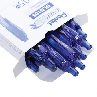 Ручка гелевая автоматическая с грипом PENTEL (Япония) "Energel-X", СИНЯЯ, узел 0,5 мм, линия письма 0,25 мм, B