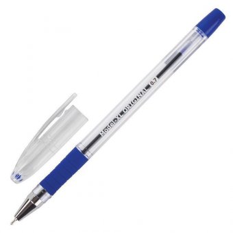 Ручка шариковая масляная с грипом BRAUBERG "Model-XL" ORIGINAL, СИНЯЯ, узел 0,7 мм, линия письма 0,35 мм, 1432