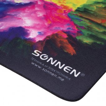Коврик для мыши SONNEN "EXPLOSIVE", резина + ткань, 220х180х3 мм, 513291