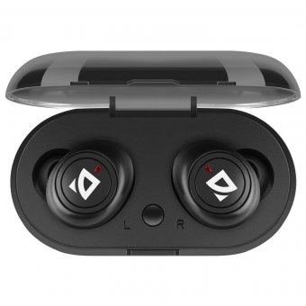 Наушники с микрофоном (гарнитура) DEFENDER TWINS 638, Bluetooth, беспроводные, черные, 63638