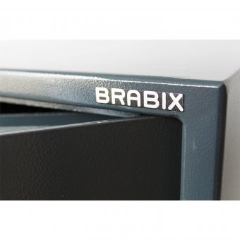 Сейф BRABIX "КМ-310", 310х430х375 мм, 20 кг, ключевой замок + полка, крепление к стене, 291166