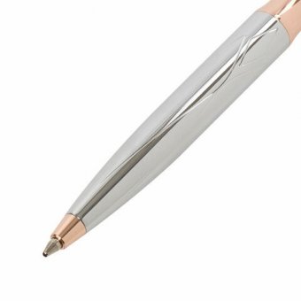 Ручка подарочная шариковая GALANT "NUANCE SILVER", корпус серебристый, детали розовое золото, узел 0,7 мм, син