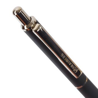 Ручка подарочная шариковая BRAUBERG "Larghetto", СИНЯЯ, корпус черный с хромированными деталями, линия письма 