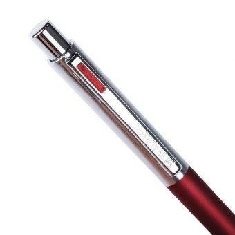 Ручка подарочная шариковая BRAUBERG "Cornetto", СИНЯЯ, корпус серебристый с бордовым, линия письма 0,5 мм, 143
