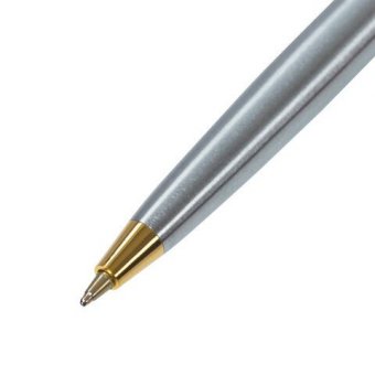 Ручка подарочная шариковая BRAUBERG Maestro, СИНЯЯ, корпус серебристый с золотистым, линия письма 0,5 мм, 1434