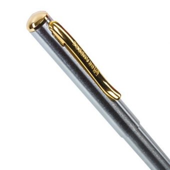 Ручка подарочная шариковая BRAUBERG Maestro, СИНЯЯ, корпус серебристый с золотистым, линия письма 0,5 мм, 1434