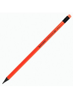Набор карандашей чернографитных BRAUBERG 12 шт, HB, с ластиком, пластиковые, 181710