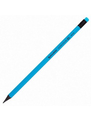 Набор карандашей чернографитных BRAUBERG 12 шт, HB, с ластиком, пластиковые, 181710