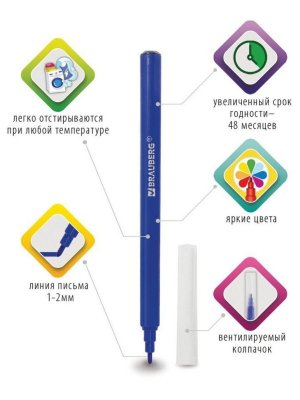 Фломастеры BRAUBERG, 18 цветов, классические, вентилируемый колпачок