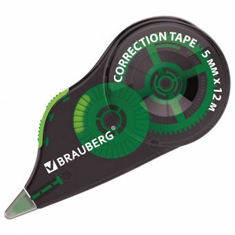 Корректирующая лента BRAUBERG ULTRA COLOR, 5 мм x 12 м, механизм перемотки, ВЫГОДНАЯ УПАКОВКА 3 штуки в блисте
