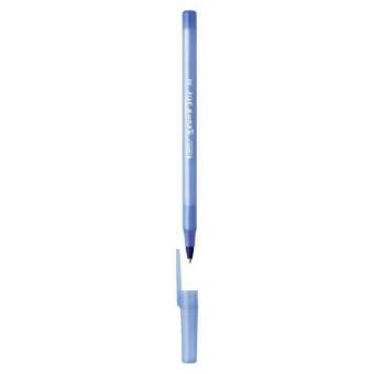 Ручка шариковая BIC "Round Stic", СИНЯЯ, корпус голубой, узел 1 мм, линия письма 0,32 мм, С ШТРИХКОДОМ, 934598