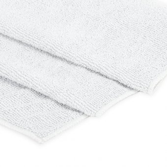 Салфетка из микрофибры супер плотная 40х80 см "ПОЛОТЕНЦЕ СТАНДАРТ", "WHITE ULTRA DENSE OVERLOCK", белая, LAIMA