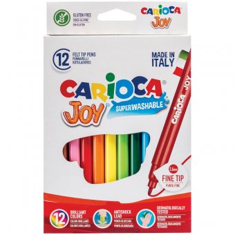 Фломастеры "CARIOCA JOY", 12 цв, картон/уп, европодвес