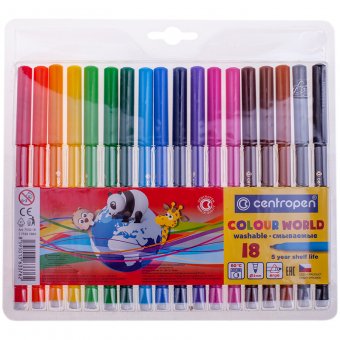 Фломастеры "Colour World", 18 цв, блистер