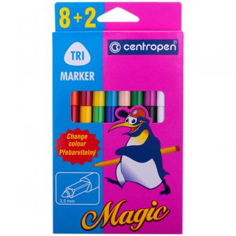 Фломастеры "Magic", 16цв. (8шт+2 поглотителя), картон.уп., европодвес