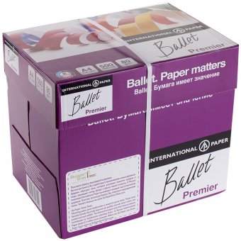 Бумага "Ballet Premier" А4, 80г/м2, 500л., 161%