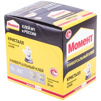 Клей "Момент Кристалл" 30мл. прозрачный, шоу-бокс