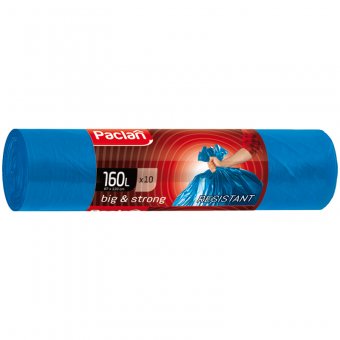 Мешки для мусора PACLAN "BIG and STRONG" 160 л, 21 мкм, 10шт/рул, синий