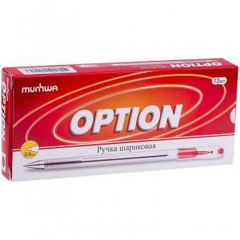 Ручка шариковая "Option", красная, 0,5мм